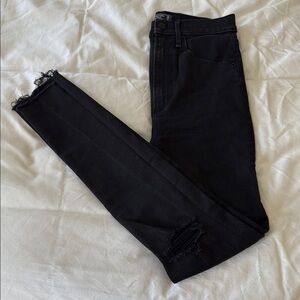 Women's Black Distressed Jeans